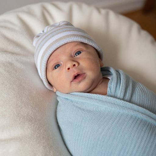 Adorable Newborn on Soft Blanket