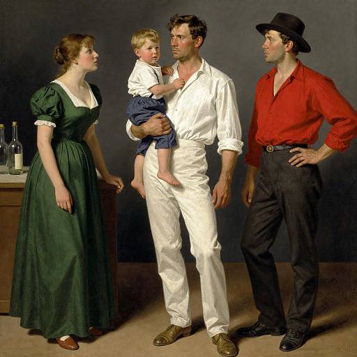 Vintage Illustration of A Son of His Father