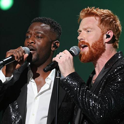 Dynamic Duo of Singers in Performance