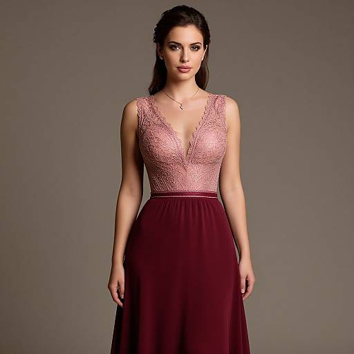 Elegant Rose Pink Evening Gown