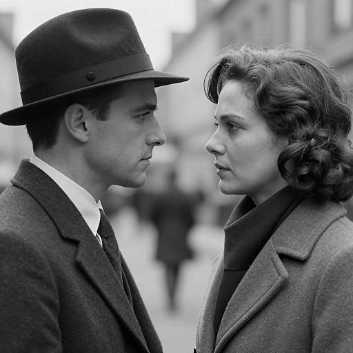 Intense Profile Portrait: A Monochrome Moment