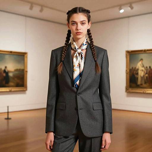 Five-Strand Braid Editorial in Modern Museum