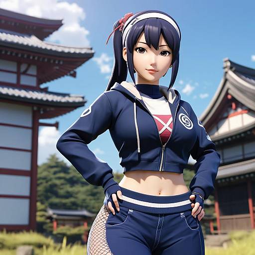 Hinata Shippuden Hooded Jacket Portrait