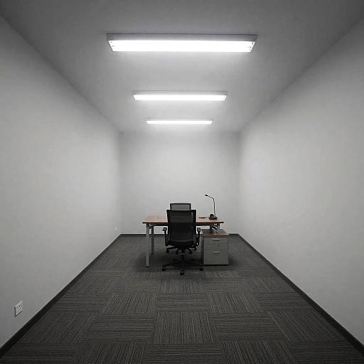 Photorealistic Liminal Abandoned Office