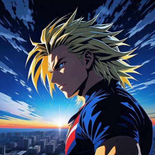 Epic Allmight Portrait in Tetsuya Nomura Style