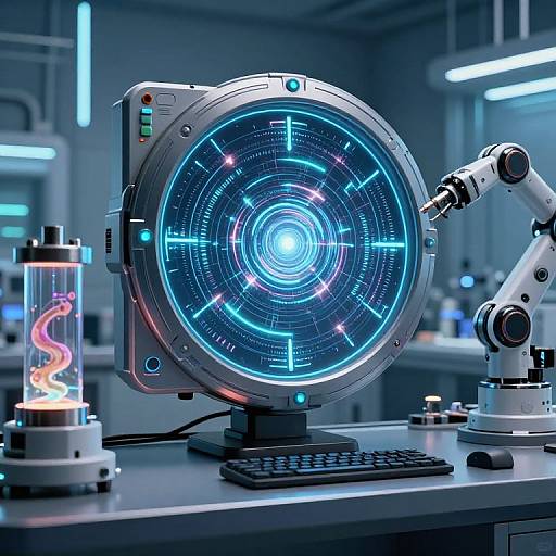 Futuristic Time Travel Laboratory