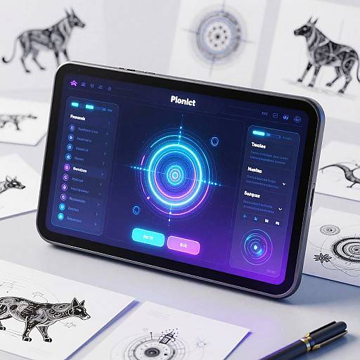 Futuristic Cyberpunk Digital Art Tool