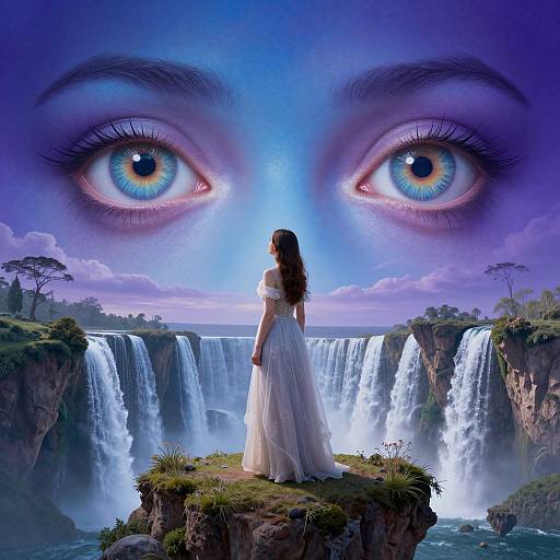 Surreal Dreamscape Woman's Gaze