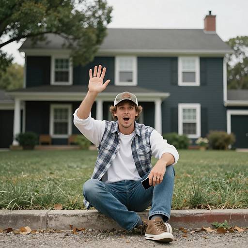 Surprised Man by Dark House