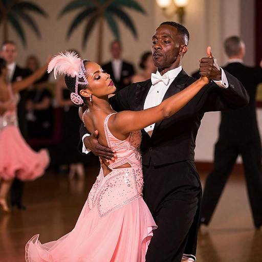 Elegant Ballroom Dance Couple