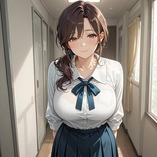 Masterpiece Mature Female Schoolgirl Portrait