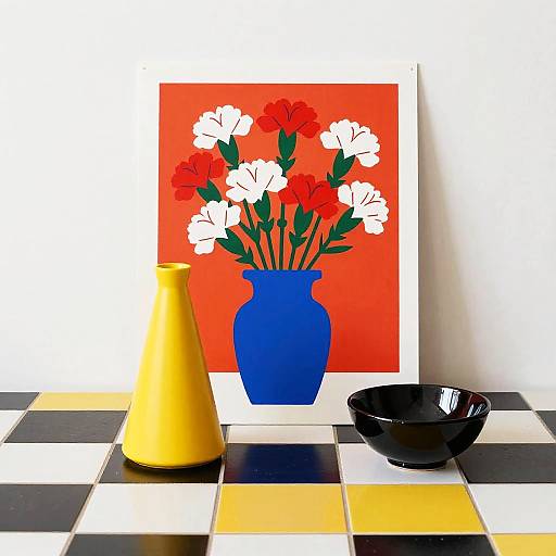 Memphis-Inspired Modern Still Life