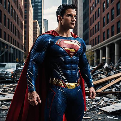 Photorealistic Superman in Stylish Outfit