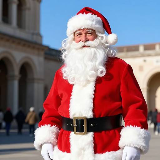 Cheerful Santa Claus Outdoors
