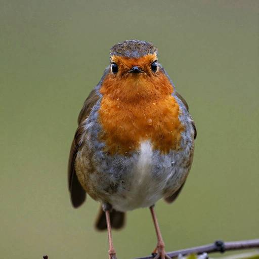 Realistic Full-Body Robin at Dawn