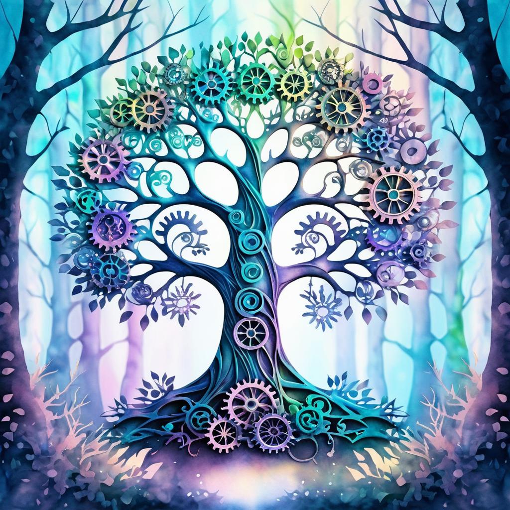 Ethereal Gear Tree in Magical Forest