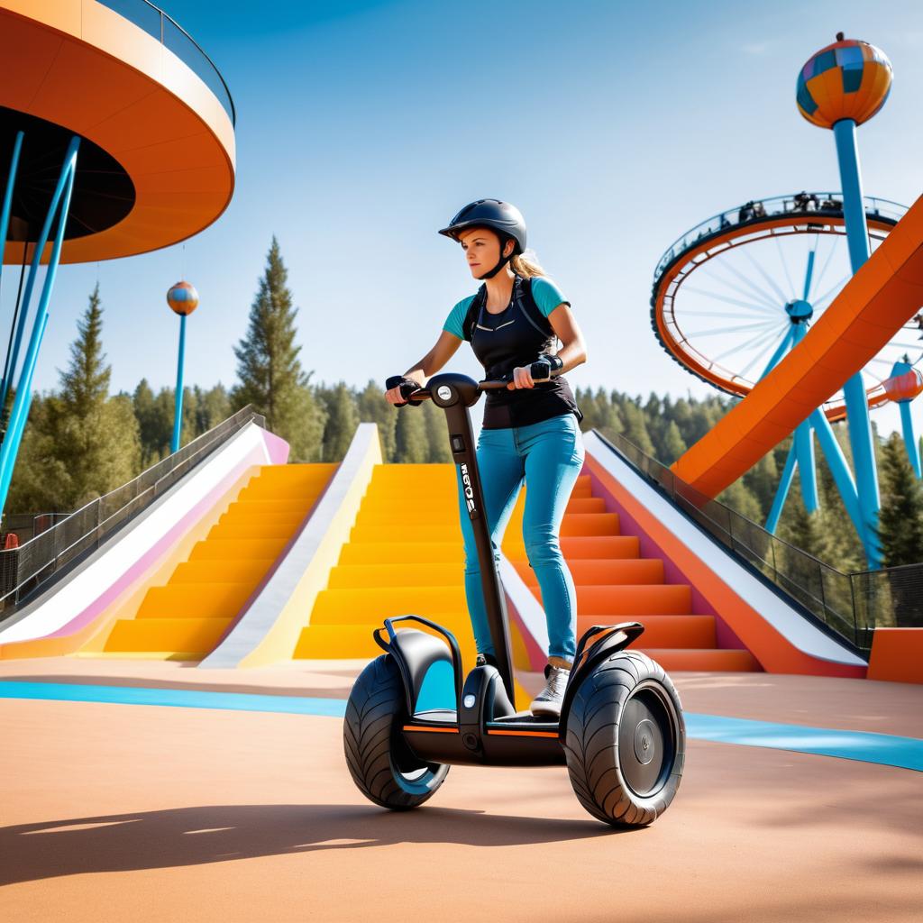 Eco-Friendly Segway in Thrilling Adventure Park