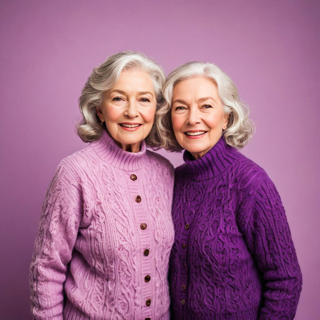 Artistic Photo Shoot of Joyful Elderly Woman