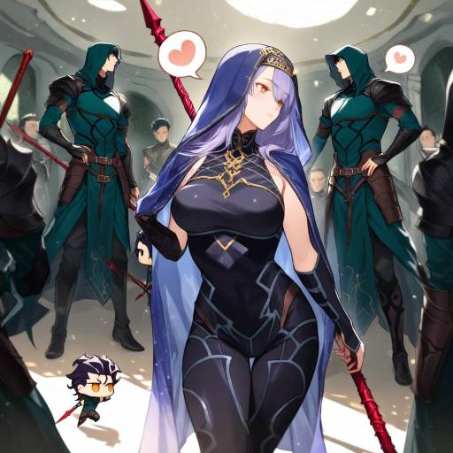 Chibi Diarmuid with Gae Bolg and Boys