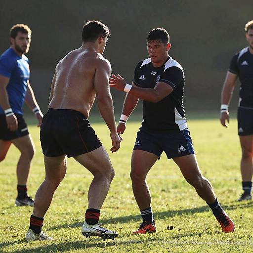 Photorealistic Buff Rugby Training Scene