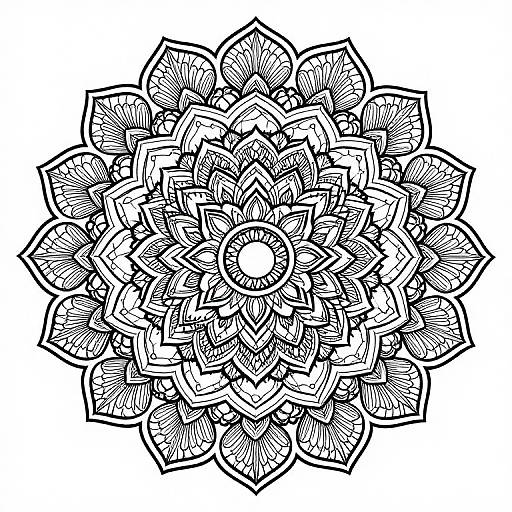 Intricate Ornate Floral Mandala Design
