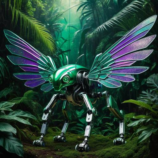 Vibrant Robotic Jungle Creature Design Vibrant Robotic Jungle Creature Design
