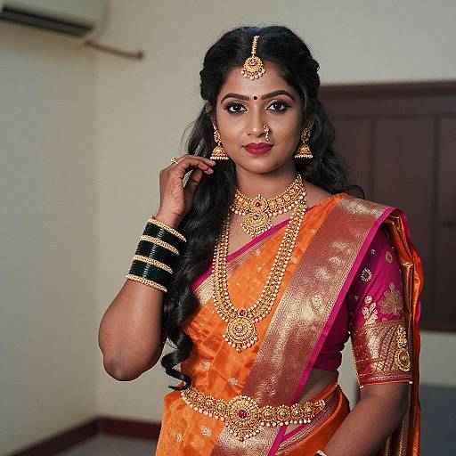 South Indian Bride in Traditional Saree