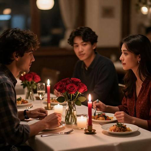 Candlelit Dinner Among Friends