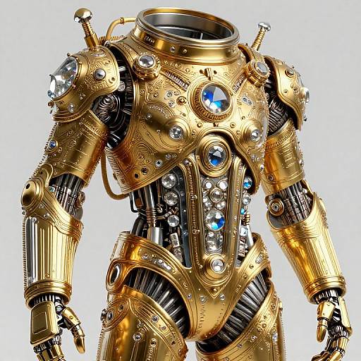 Giger-Style Cybernetic Crystal Suit