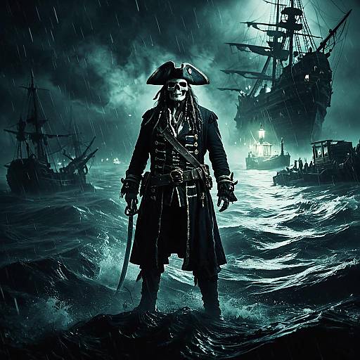 Ghost Pirate Captain in Spectral Harbor