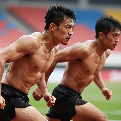 Dynamic Hairy Athletes in Action