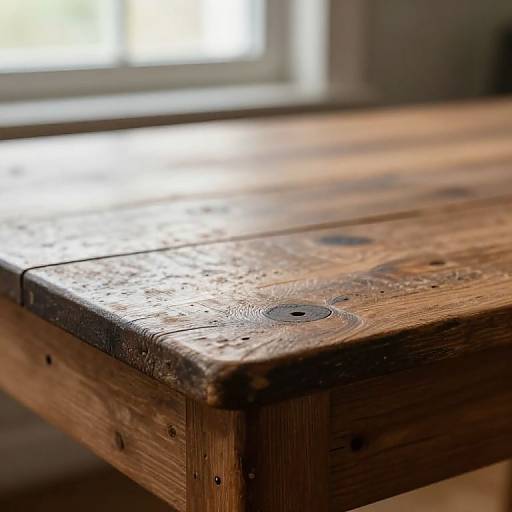 Vintage Button on Rustic Wooden Table