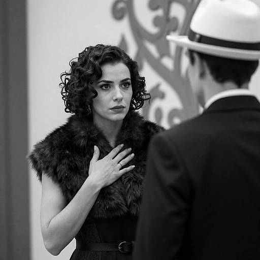 Elegant Black and White Portrait Scene