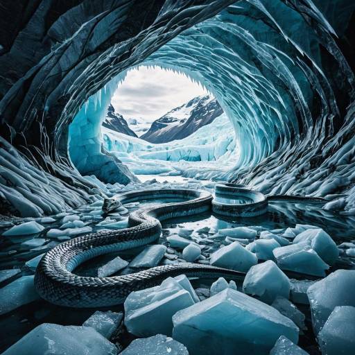 Glacier Serpent in Ice Cave