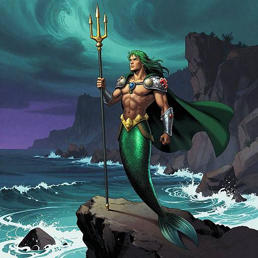 Merfolk Admiral of Bioluminescent Storms