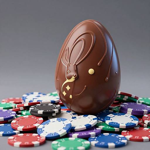 Photo Realistic Poker Chips with Easter Egg