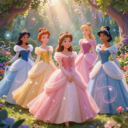 Dreamy Disney Princess Garden Scene