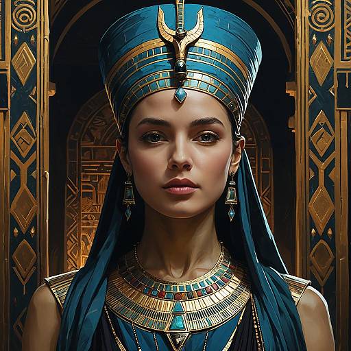 Elegant Black Arya Stark as Nefertiti