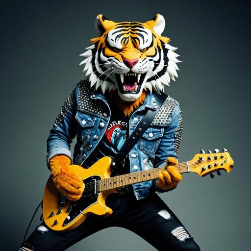 Rock Star Tiger in Dynamic Pose