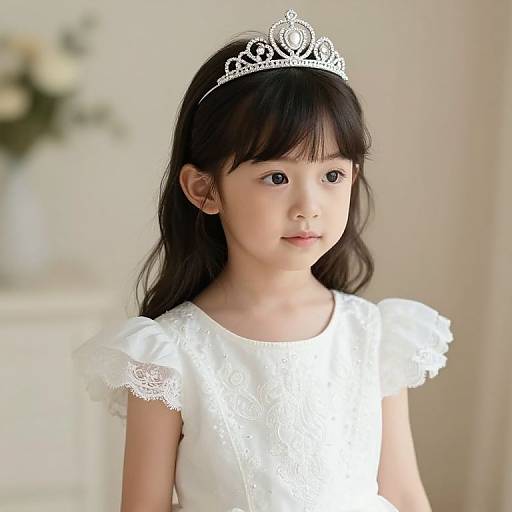 Princess Baptism Dress Close-Up