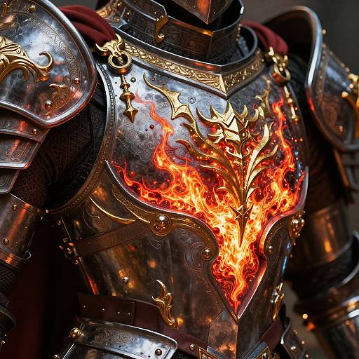 Fiery Artgem in Warrior Armor