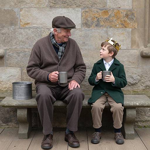 Heartwarming Scene of Generational Bonding