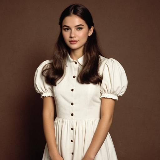 Vintage Puff Sleeve Dress Portrait