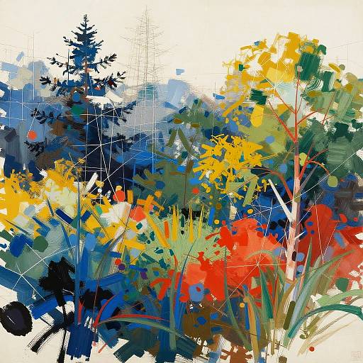 Digital Expressionism with Wireframe Art