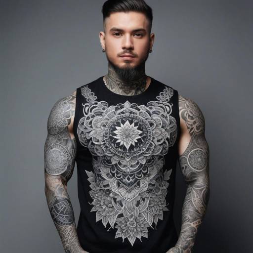 Tattooed Man with Intricate Sleeve Art