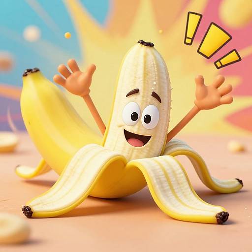 Cartoon Character Slipping Humor