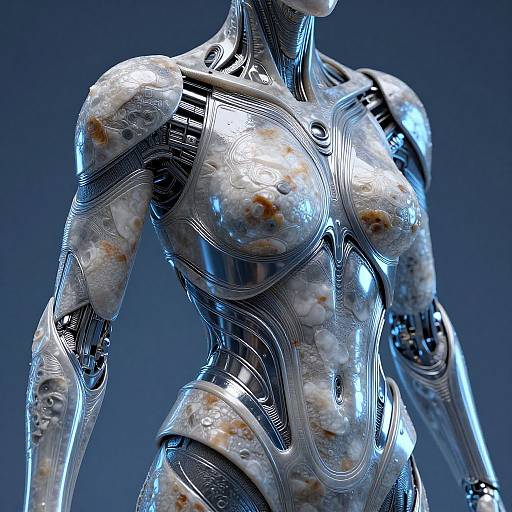 Futuristic Chitin-Inspired Biomechanical Armor