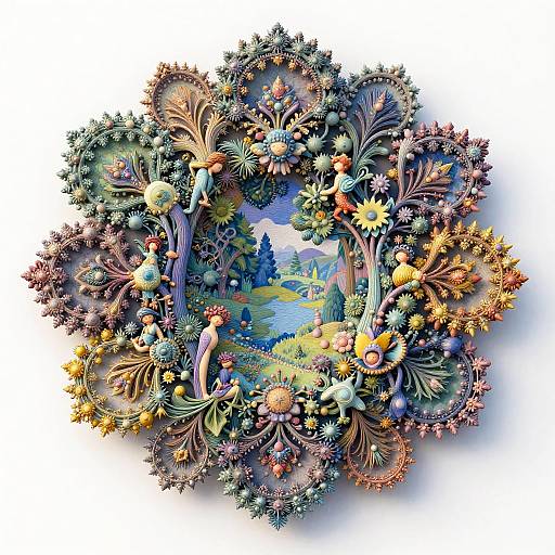 Tilt-Shift Miniature Pointillism Filigree Epic Scene