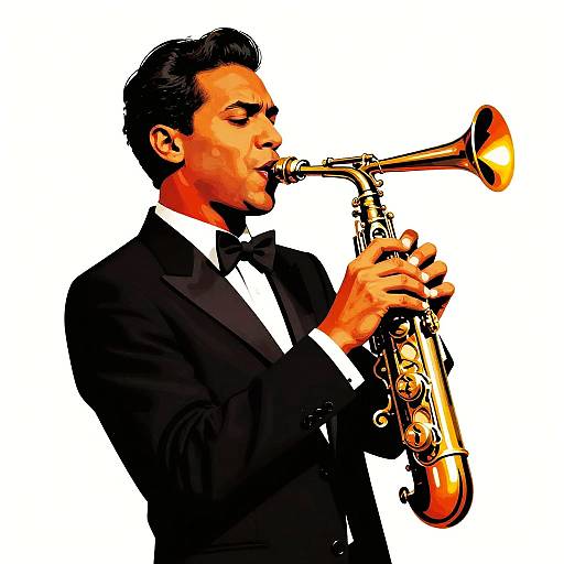 Patrick Nagel Style Jazz Singer