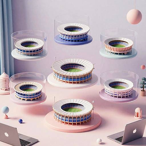 Creative Stadium Designs on Floating Screens